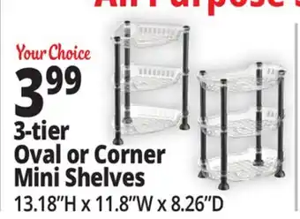 Ocean State Job Lot 3-tier Oval or Corner Mini Shelves offer
