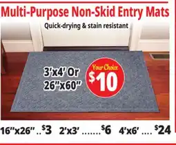 Ocean State Job Lot Multi-Purpose Non-Skid Entry Mats offer