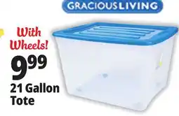 Ocean State Job Lot Gracious Living Stackable Storage Tote with Wheels 80 L offer
