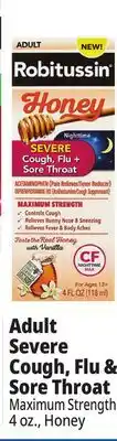 Ocean State Job Lot Adult Severe Cough, Flu & Sore Throat Maximum Strength 4 oz., Honey offer