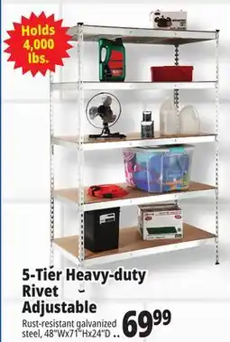 Ocean State Job Lot Method Storage Systems 5-Tier Heavy-Duty Rivet Shelving Unit 48 x 71 offer