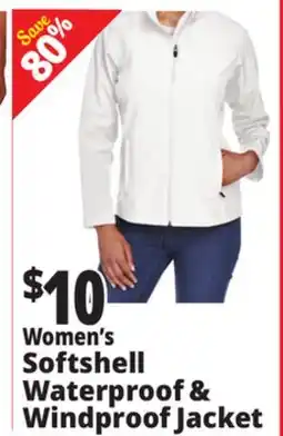 Ocean State Job Lot Women's Softshell Waterproof & Windproof jacket offer