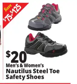 Ocean State Job Lot Men's & Women's Nautilus Steel Toe Safety Shoes offer