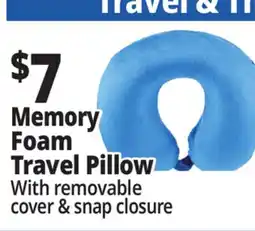 Ocean State Job Lot Memory Foam Travel Pillow offer