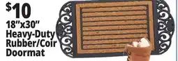 Ocean State Job Lot 18x30 Heavy-Duty Rubber/Coir Doormat offer