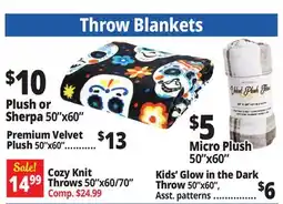 Ocean State Job Lot Throw Blankets offer