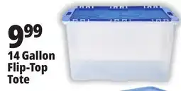 Ocean State Job Lot Gracious Living Clear Tote with Flip Top Lid 14 Gal offer
