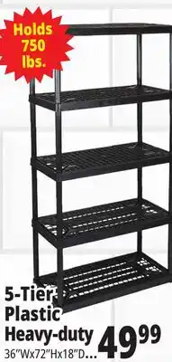 Ocean State Job Lot Maxit 4-Tier Plastic Shelving Unit 48 offer