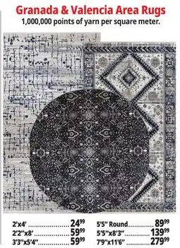 Ocean State Job Lot Granada & Valencia Area Rugs offer