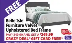 Ocean State Job Lot Belle Isle Furniture Regal Velvet Upholstered Bed Frame Full Dark Gray offer
