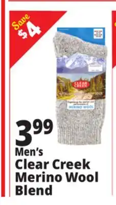 Ocean State Job Lot Clear Creek Men's Merino Wool Boot Socks offer