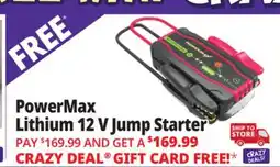 Ocean State Job Lot PowerMax Lithium 12V Jump Starter offer