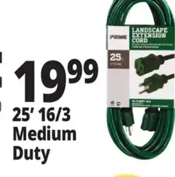 Ocean State Job Lot Prime 16/3 Medium-Duty Outdoor Extension Cord 25' offer
