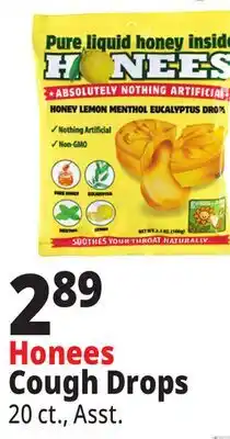 Ocean State Job Lot Honees Honey Menthol Cough Drops 20-count offer