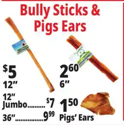 Ocean State Job Lot Bully Sticks & Pig Ears offer