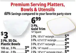 Ocean State Job Lot Premium Serving Platters, Bowls & Utensils offer
