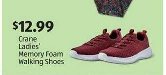 Aldi Crane Ladies' Memory Foam Walking Shoes offer