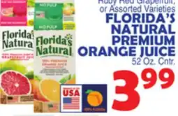 Bravo Supermarkets FLORIDA'S NATURAL PREMIUM ORANGE JUICE offer