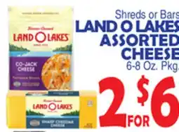 Bravo Supermarkets LAND O LAKES ASSORTED CHEESE offer