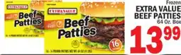 Bravo Supermarkets EXTRA VALUE BEEF PATTIES offer
