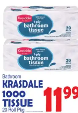 Bravo Supermarkets KRASDALE 1000 TISSUE offer