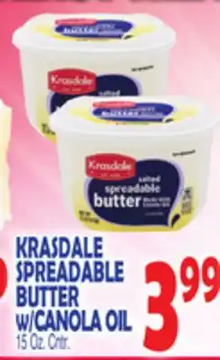 Bravo Supermarkets KRASDALE SPREADABLE BUTTER W/CANOLA OIL offer