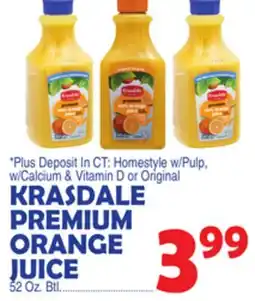 Bravo Supermarkets KRASDALE PREMIUM ORANGE JUICE offer