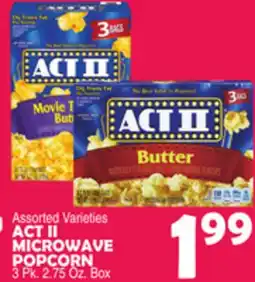 Bravo Supermarkets ACT II MICROWAVE POPCORN offer