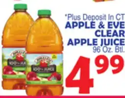 Bravo Supermarkets APPLE & EVE CLEAR APPLE JUICE offer