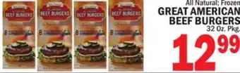Bravo Supermarkets GREAT AMERICAN BEEF BURGERS offer
