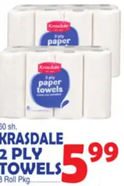 Bravo Supermarkets KRASDALE 2 PLY TOWELS offer