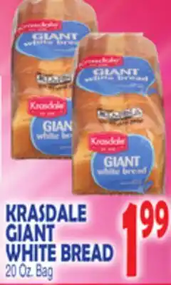 Bravo Supermarkets KRASDALE GIANT WHITE BREAD offer