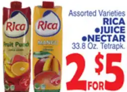 Bravo Supermarkets RICA JUICE NECTAR offer