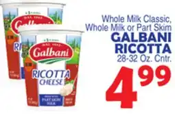 Bravo Supermarkets GALBANI RICOTTA offer