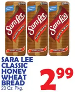 Bravo Supermarkets SARA LEE CLASSIC HONEY WHEAT BREAD offer