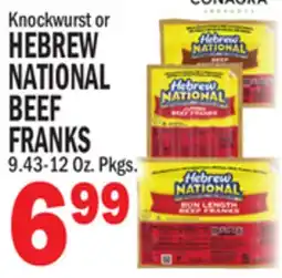 Bravo Supermarkets HEBREW NATIONAL BEEF BEEF FRANKS offer