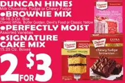 Bravo Supermarkets DUNCAN HINES BROWNIE MIX 18-18.3 Oz. Box offer