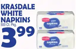 Bravo Supermarkets KRASDALE WHITE NAPKINS offer