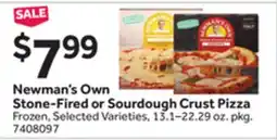 Stop&Shop Newman's Own Stone-Fired or Sourdough Crust Pizza offer