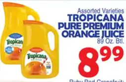 Bravo Supermarkets TROPICANA PURE PREMIUM ORANGE JUICE offer
