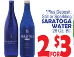 Bravo Supermarkets SARATOGA WATER offer