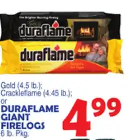 Bravo Supermarkets DURAFLAME GIANT FIRELOGS offer