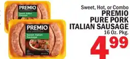 Bravo Supermarkets PREMIO PURE PORK ITALIAN SAUSAGE offer