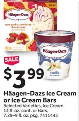 Stop&Shop Häagen-Dazs Ice Cream or Ice Cream Bars offer