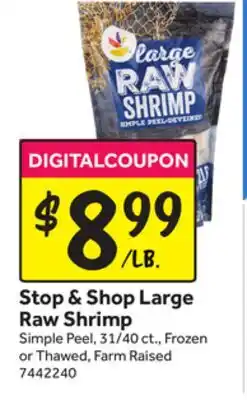 Stop&Shop Stop & Shop Large Raw Shrimp offer