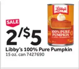 Stop&Shop Libby's 100% Pure Pumpkin offer