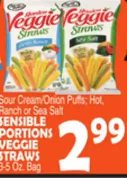 Bravo Supermarkets SENSIBLE PORTIONS VEGGIE STRAWS offer