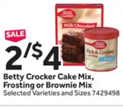 Stop&Shop Betty Crocker Cake Mix, Frosting or Brownie Mix offer