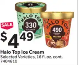 Stop&Shop Halo Top Ice Cream offer