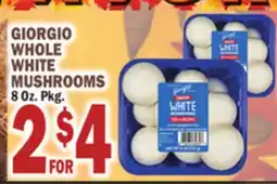 Bravo Supermarkets GIORGIO WHOLE WHITE MUSHROOMS offer